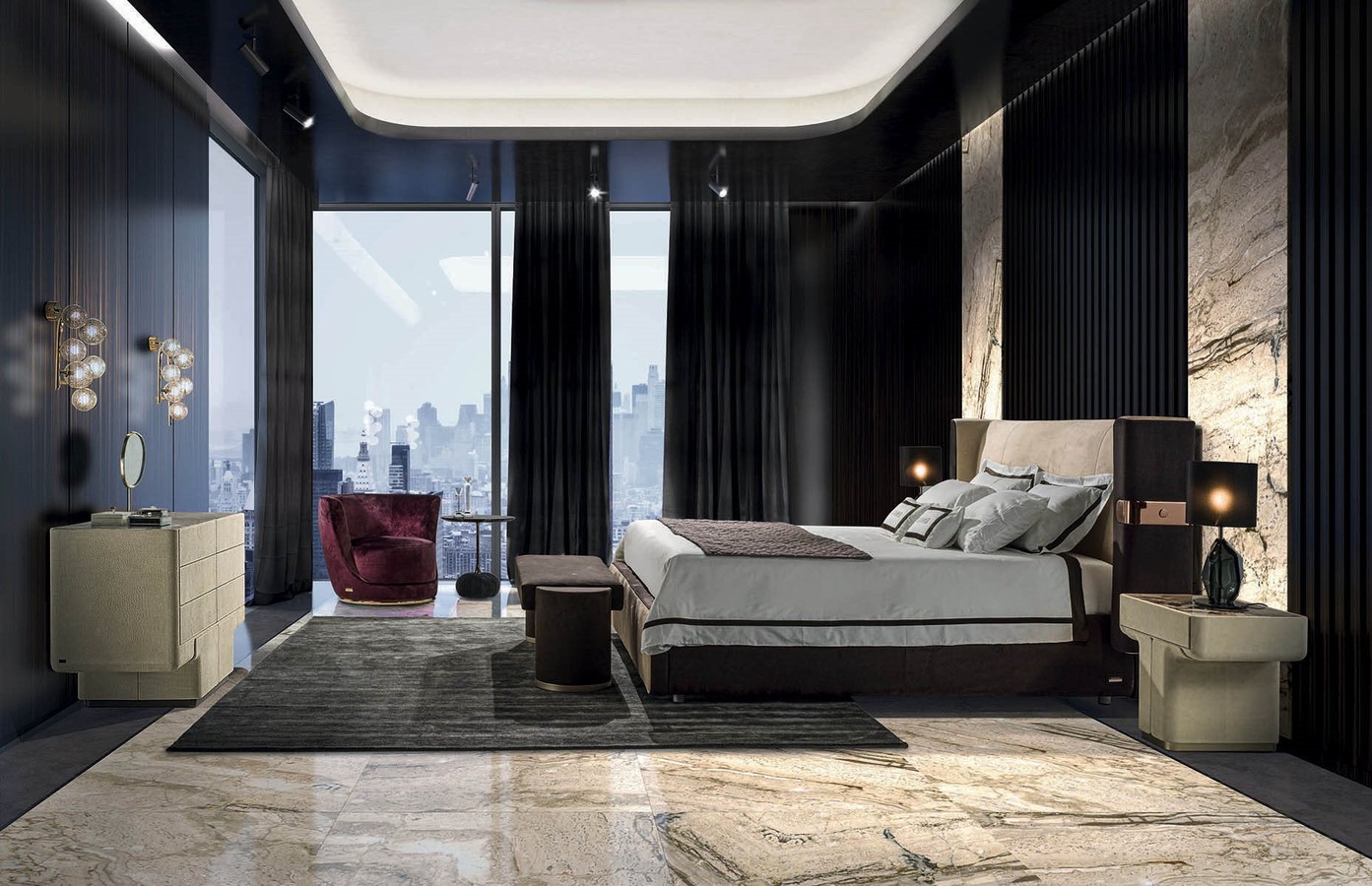 Кровать Longhi Mi bed Ben Wu
